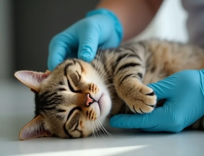 Specialist carefully handling a deceased cat with dignity in Golden Point